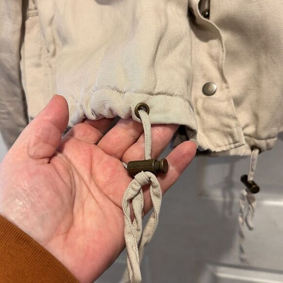 Rails‎ Collins Military Jacket Cream Beige Bone Neutral Small Tencel Linen Blend - Picture 6 of 11